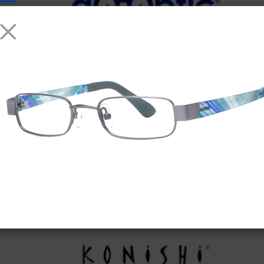 Konishi Flex Titanium KF2362 Unisex  Eyeglasses Frames RXable Dark Blue NWOT